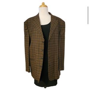 Vintage Oversized Plaid Blazer